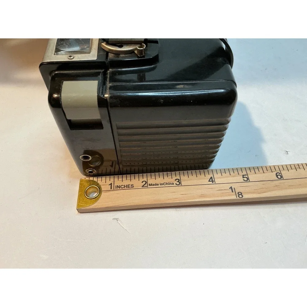 Kodak Vintage Brownie Hawkeye Flash Model Camera Bakelite Black MidCentury AS-IS